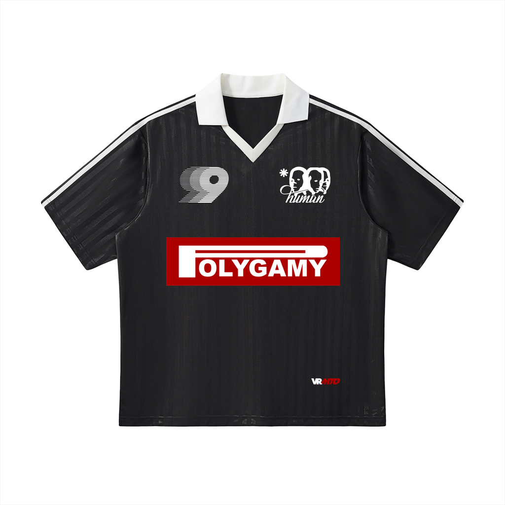 Polygamy striped soccer jersey