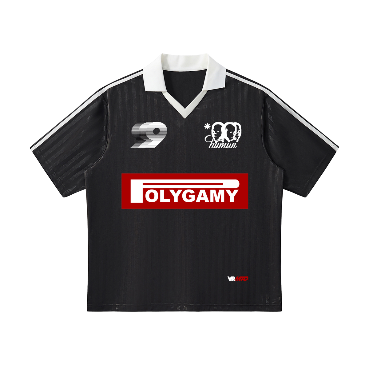 Polygamy striped soccer jersey