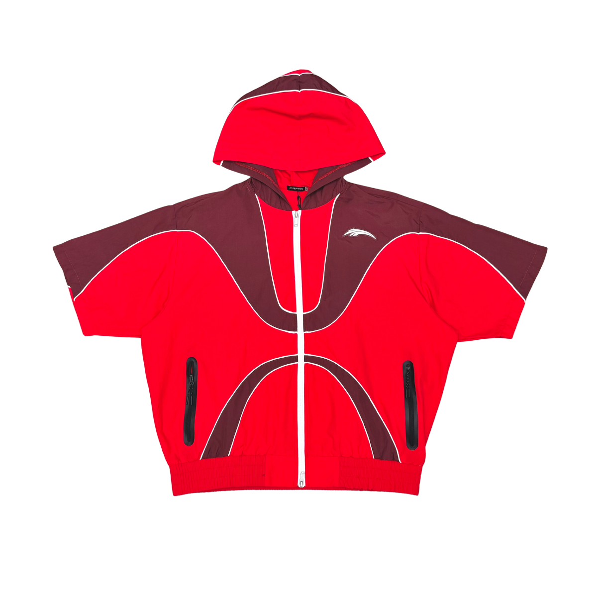 Wave hooded nylon short set