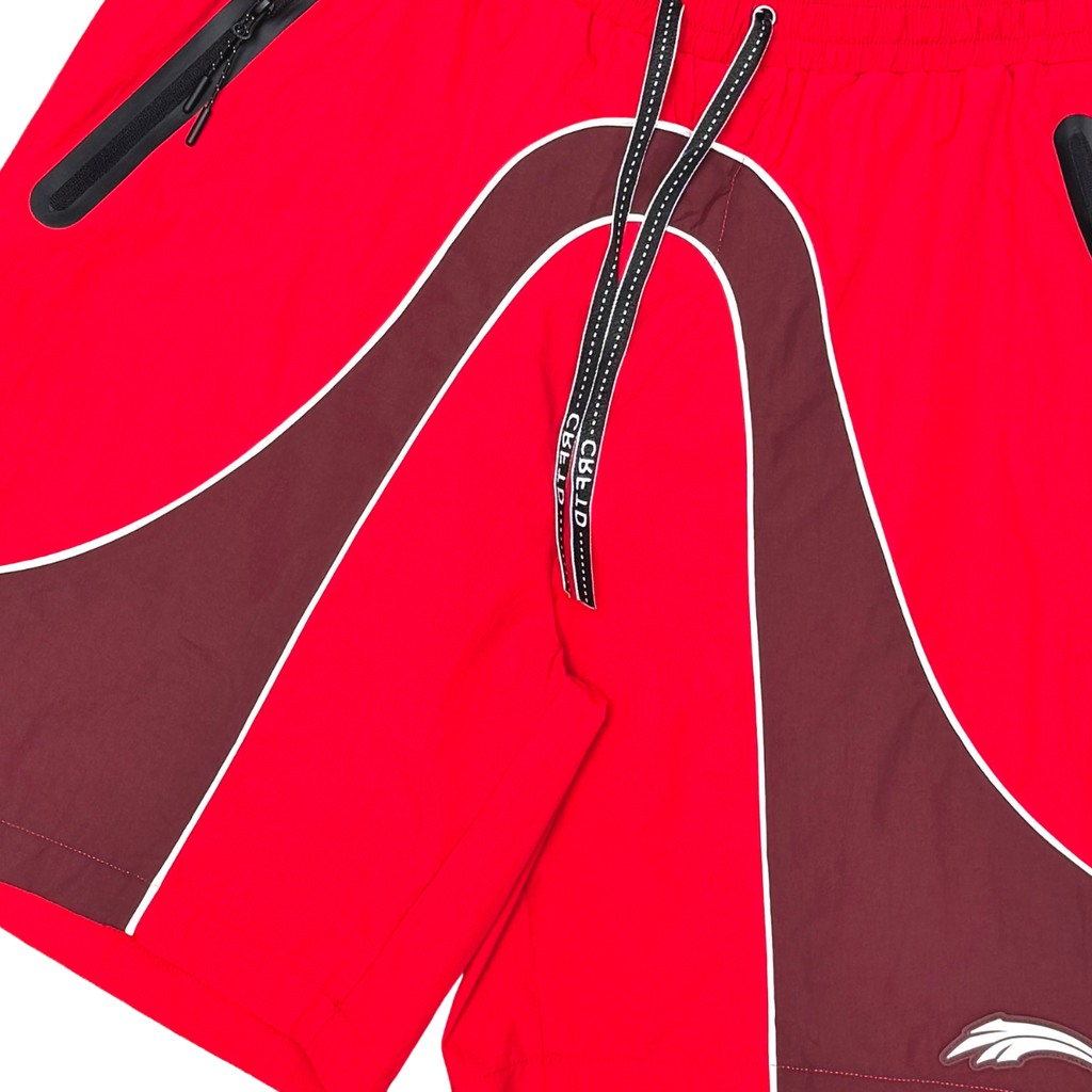 Wave hooded nylon short set
