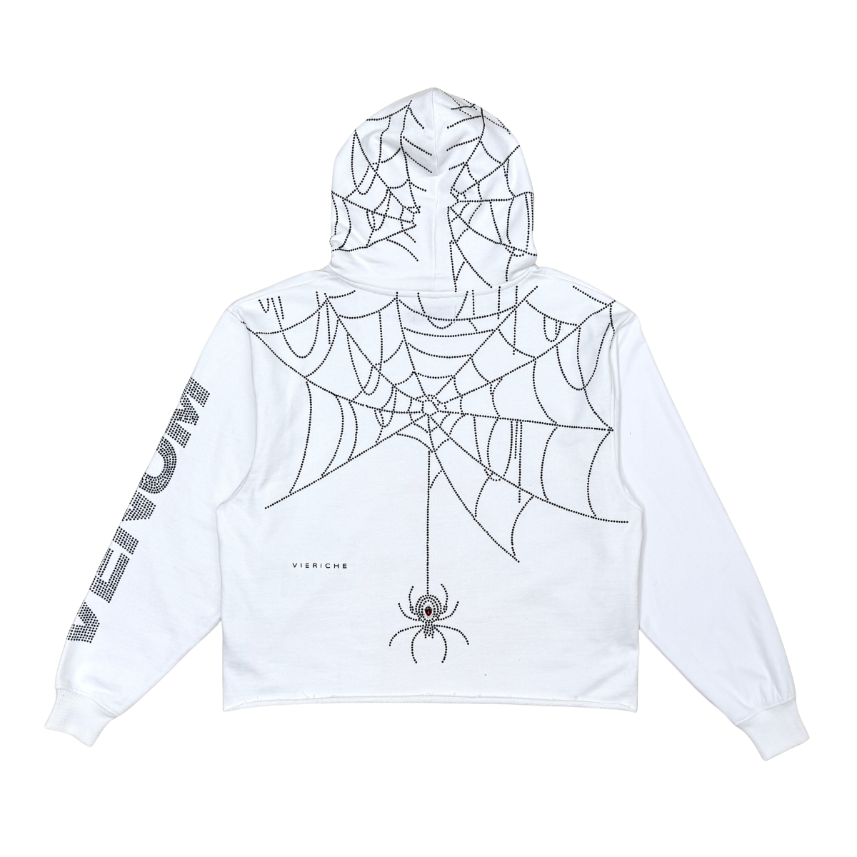 Venom biker cropped hoodie